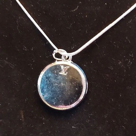 Luxurious Silver Medallion Necklace Upcycled #43 - Picture 2 of 2